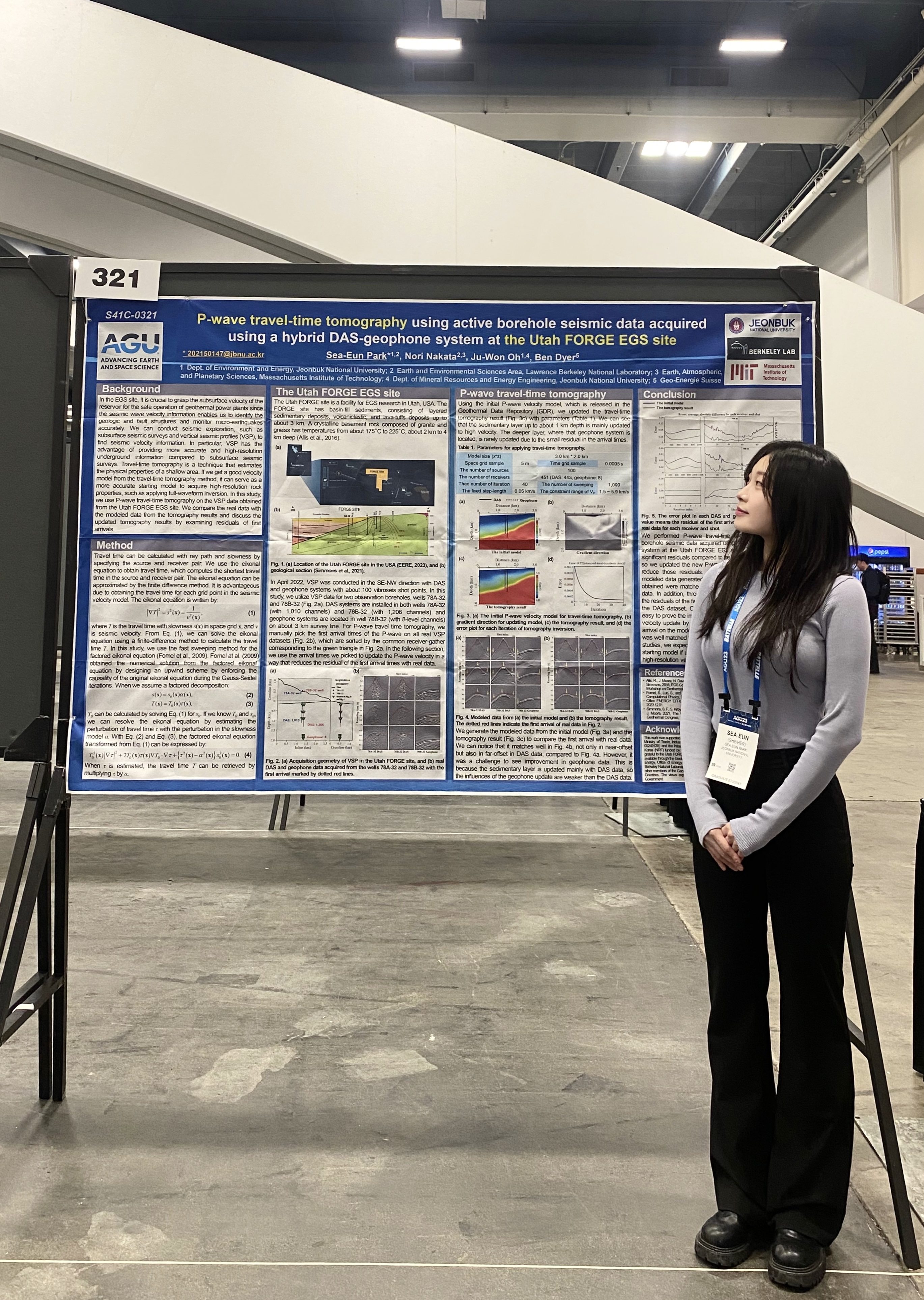 PhD Candidate Sea-Eun Park Presents Research on DAS-Geophone Hybrid System at AGU Conference