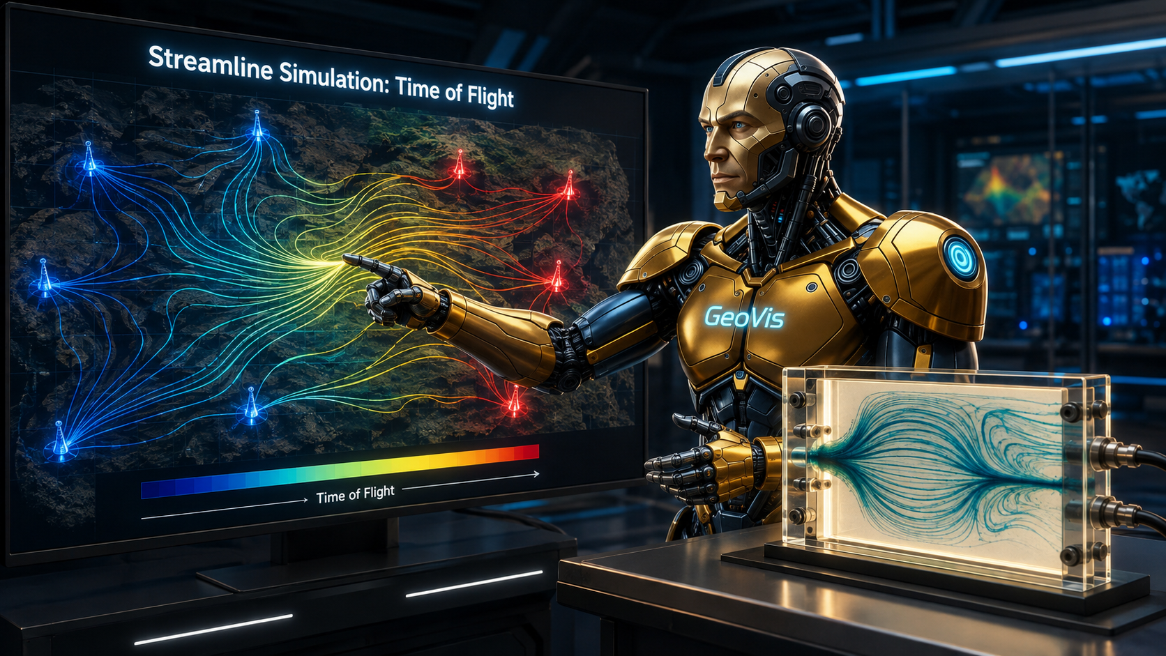 Streamline Simulation & Hele-Shaw Flow Analogy